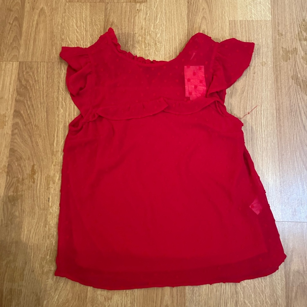 Red business attire short sleeve/ tank top